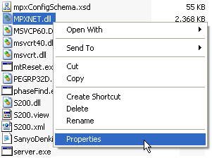 Right click the DLL and select Properties